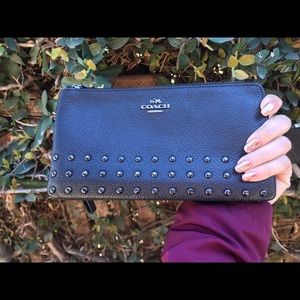 Studded coach wallet